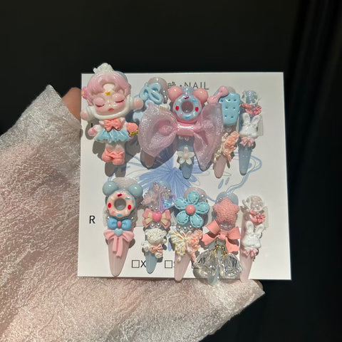 HANDMADE heavy industry cartoon cute nail HANDMADE heavy industry cartoon cute nail