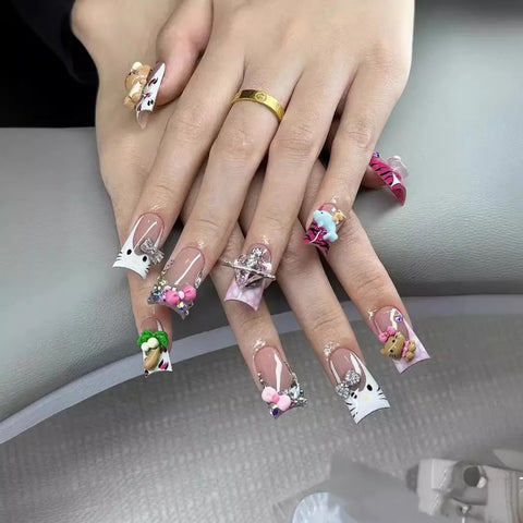 Hello Kitty Bow Wearing Nails