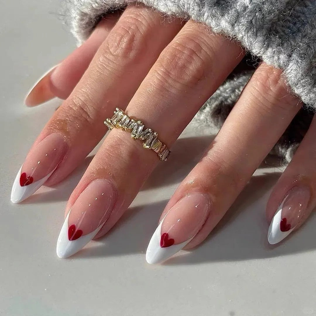 White French Love Wearing Nails